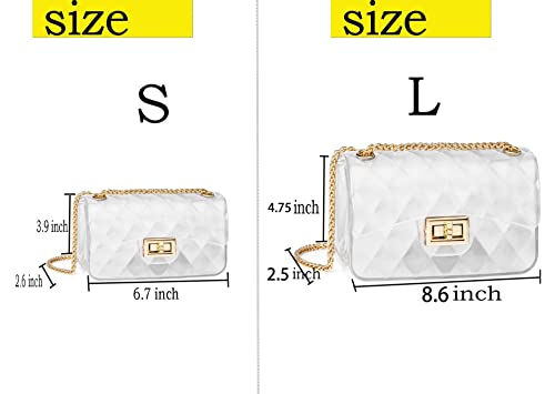 Semi Transparent Jelly Bag for Women, Lady Fashion Lovely Clear Stadium Approved3