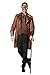 Produktbild shoperama Brauner Steampunk Herren Mantel mit Schlangenmuster und gestreifte Weste Kostüm Jacke viktorianisch hochwertig, Größe:48