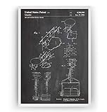  Ski Lift 1981 Patent Print - Skiing Snowboarder Póster Con Diseños Patentes Decoración de Hogar Inventos Carteles - Marco No Incluido