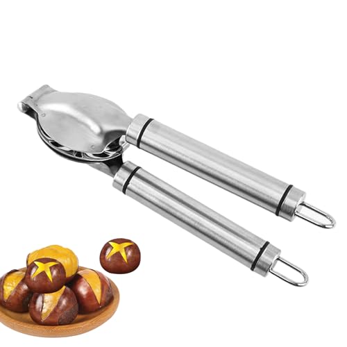 Cortador De Castañas - Tenazas Peladoras Ergonométricas - Cascanueces De Acero Inoxidable 304,Para Cocina: Nueces Pecanas Y Almendras