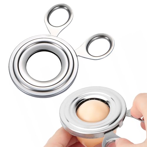 Taglierina per Uova in Acciaio Inossidabile banjiabb, Tagliauovo per Uova Alla Coque, Forbice per Guscio D'uovo Sodo, Tagliauovo in Acciaio Inossidabile Argento