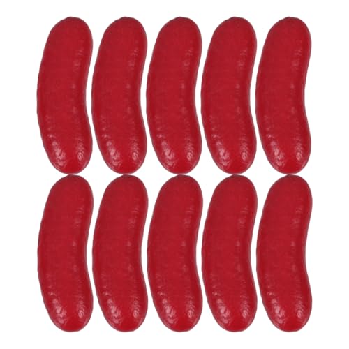 Cabilock 10 Pcs Artificial Hot Dog Props Realistic Fake Sausages for Food Photography Display...