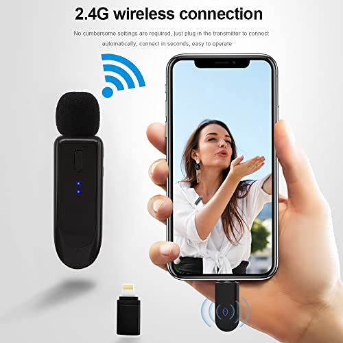 Greenbyte Wireless Lavalier Microphone For Usb C Android Phone Iphone Ipad For Recording Youtube Facebook Live Stream Vlog Interview-Auto Sync Noise Reduction Plug & Play #TOP3