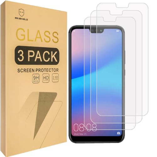 Image of [3-Pack]- Mr Shield for Huawei P20 Lite [Tempered Glass] Screen Protector with Lifetime