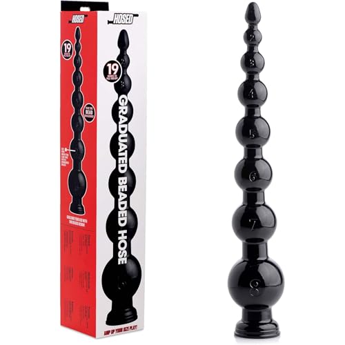 Hosed 19 Inch Graduated Bead Anal Snake