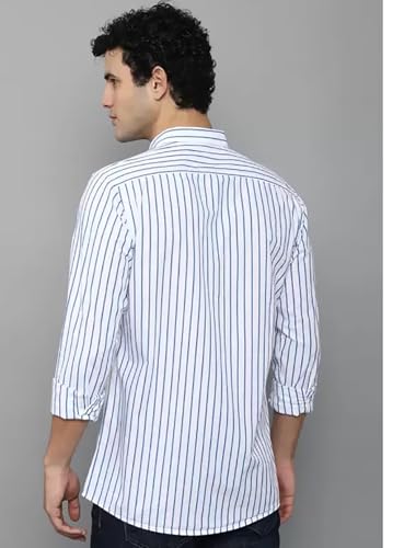 Image of U TURN Men's Casual Printed Striped Stylish Formal Shirt for Men | Cotton Mix 220 GSM