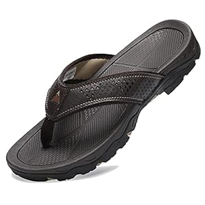TcIFE Teenslippers Heren Zacht Leer baden Flip Flops voor Mannen Zomer Leder Vakantie Strand Modieuze Sandalen Brede voeten Zwembad Douche Non Slip Schoenen