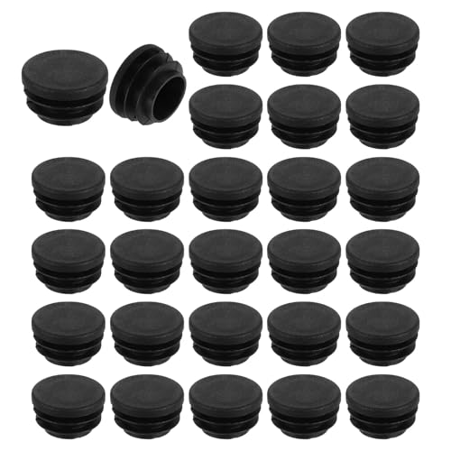 uxcell Round Plastic Plug,25mm(0.98") OD Furniture Leg Pipe Insert 28Pcs