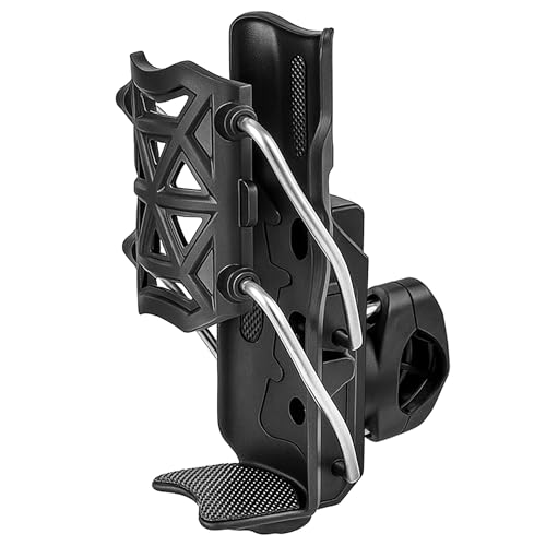 Adaptive Cycling & Motorcycle Cup Holder – Universal Bike/ATV/Boat Drink Mount, 360° Rotation Fit (Black)