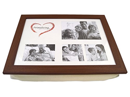 Knietablett mit Kissen und Fotorahmen P-879 in braun Cover