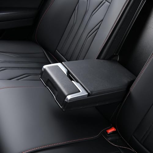 Image of FLORICH Rear Seat Covers Leather Car Seat Covers Waterproof Back Seat Cover Automotive Seat Covers Universal Seat Cushion Protector for Most Cars Trucks SUV-Black&Red Line