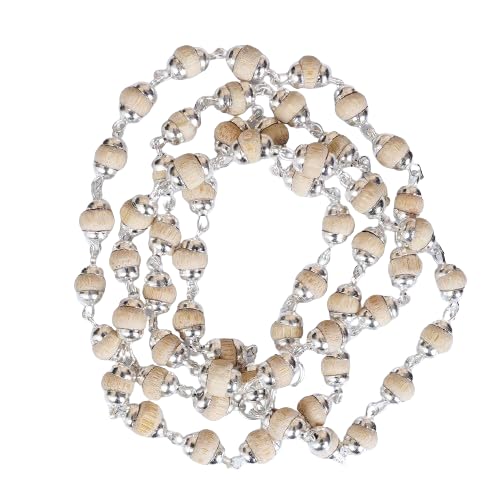 GenericGeneric Tulsi Mala in Designer Caps Natural Tulsi Jap Mala (White), Regular