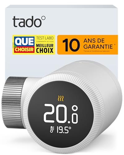tado° Smart Thermostat X, commande du radiateur via l’application et l’enceinte connectée (Alexa, Siri, Google Assistant), installation DIY, pas compatible avec tado° V3+