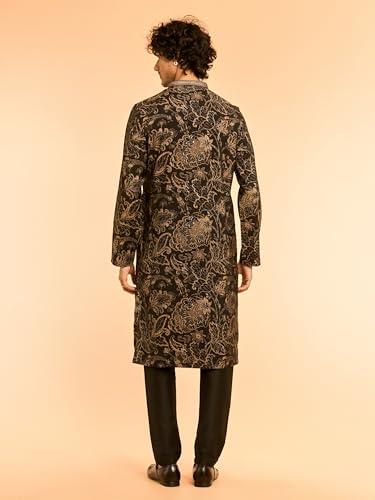 Image of DIWAS BY MANYAVAR Men's Printed & Golden Sequined Festive Kurta (1pc)