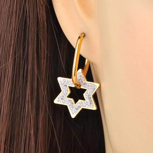 Boucles d'oreilles cœur pour femme : puces et créoles quotidiennes en acier - 2