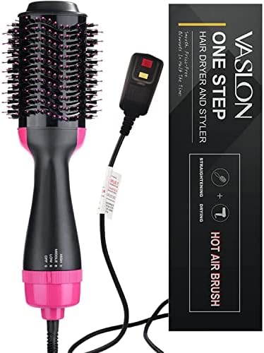 VASLON Hot Air Brush,4-in-1 One Step Hair Dryers & Blower Brush With Negative Ions for Reducing Frizz and Static,For All Hair Styles(110V,1000W)
