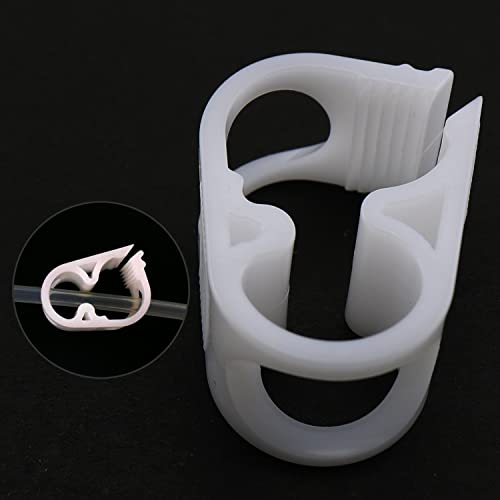 Flow Control Hose Clamp Luorng 4Pcs 1/4"-1/2" Tube Od Shut Off Hose Clamps, Adjustable Plastic Tube Clamp, Water Flow Control Tube Clip, Laboratory Pinch Valve, White #TOP6