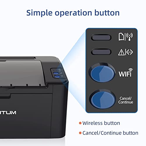 Pantum P2502W Wireless Laser Printer Home Office Use, Black And White Printer With Mobile Printing (V8V77B) #TOP6