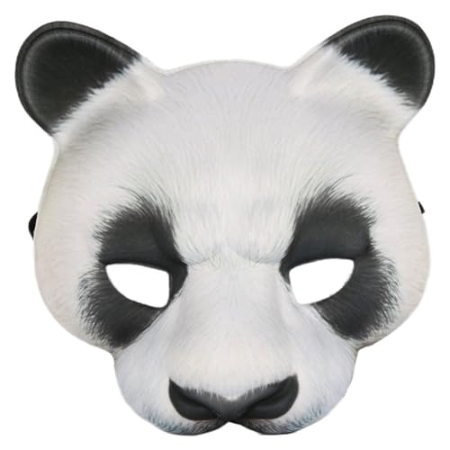 HTGWCG Masque Panda Carnaval Animal Masque Pour JGA, Fête à Thème et Halloween, Accessoire pour Costume de Cosplay, Masque Eva Blanche