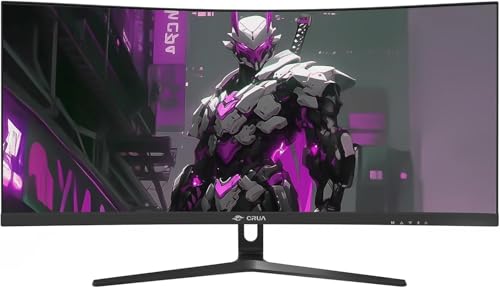 CRUA 30 Inch Curved Gaming Monitor, Ultra-Wide WFHD 2560×1080, 200Hz/144Hz, 0.5ms, 1500R VA Panel, 120% sRGB, AMD FreeSync, HDMI & DP, Wall Mountable, Eye Care, PC Monitor for Gaming & Office - Black - Image 4