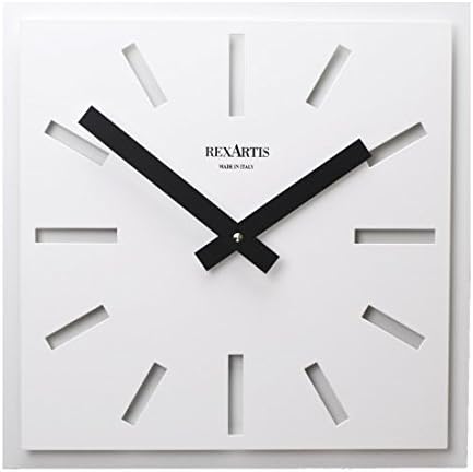 Amazon Co Jp スクエアデザイン 掛け時計 イタリア製 ウォールクロック Naos ナオス 壁掛け時計 掛け時計 おしゃれ デザイン アート インパクト 四角 スクエア 白 ホワイト メタル スチール シンプル モダン インテリア リビング オフィス サロン 新築祝い 結婚祝い