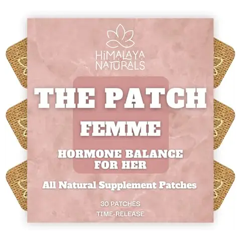 Femme Herbal Patches for Natural Menopause Relief & Hormone Balance Support During Mensturation | 30 Day Supply | Gentle Care for Women Cover
