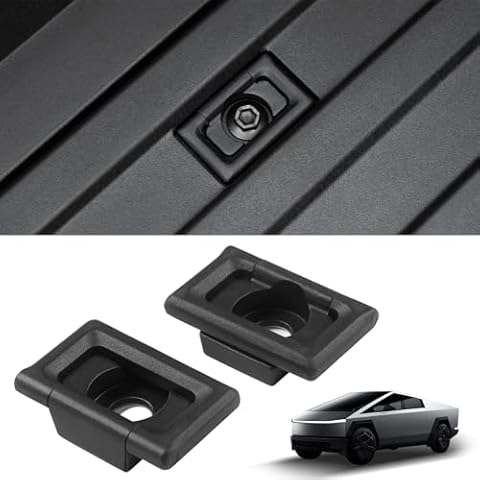 VIHIMAI 2PCS D-Rings for Tesla Cybertruck/90 Degrees Rotation Flat-Folding Design/Tie Down Anchors for Cybertruck Accessory Bed Cover