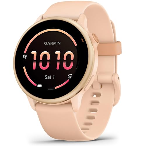 Garmin vivoactive 6, Health and Fitness GPS Smartwatch, AMOLED Display, Up to 11 Days of Battery, Pink Dawn with Silicone Band, 010-02985-03 - Bundle w/Deco Essentials Dock & USB-C Charger - image 2