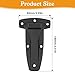 1Pcs 14cm/5.5inch T Strap Hinge Zinc Alloy Material Tool Box Carriage Compartmen Door Hinge Replacement for Toolbox Car Door(1Pcs Black)