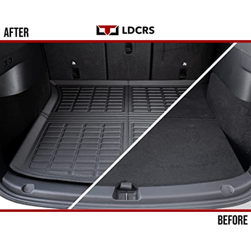 Ldcrs Tesla Model Y Trunk Mats - Complete Trunk & Frunk Weather Mats Set - Premium 3D Waterproof Car Mats Without Logo - Heavy Duty Non Slip Liners - Complete Trunk Bundle (3 Pieces) #TOP5