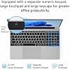 15.6 Inch Windows 11 Laptop, 5205U Processor, 4GB RAM 128GB Storage Expandable to 1TB, HD Display with Numpad, Office 365 Pre-Installed, Wi-Fi 5 Bluetooth 4.2, Type-C for Student & Business