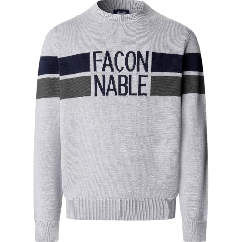 Faconnable Cot Crew FRT Stripes Sweater XL