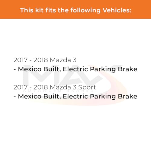 Image of MAX Advanced Brakes - Brake Kit For 2017-2018 Mazda 3 (Electric Parking Brake, Mexico Built)| Carbon Ceramic Brake and Rotor Kit Front and Rear| Drilled Slotted Brake Rotors