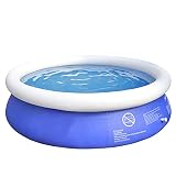 Fnho Piscina Hinchable Familiar PVC Ecológico,Piscina Infantil Hinchable Grande,Espesar la Piscina, Piscina Inflable circular-180 x 73cm