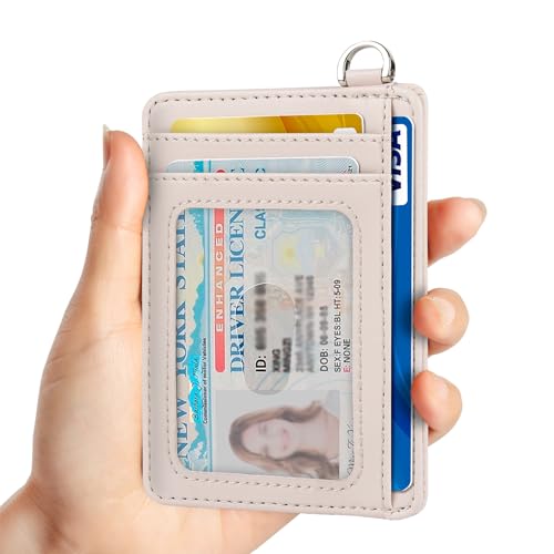 Image of Slim Minimalist Front Pocket Wallet, RFID Blocking Credit Card Holder Wallet with Detachable D-Shackle for Men Women