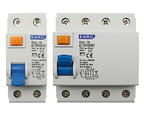 RCCB Type CA 2P 25A interrupteur différentiel 30mA pour tableau électrique domestique