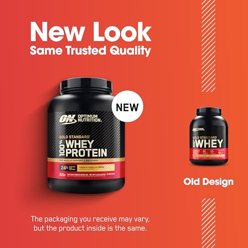 Optimum Nutrition Gold Standard 100% Whey Protein Powder, French Vanilla Crème, 5 Pound (Packaging May Vary) - Image 3