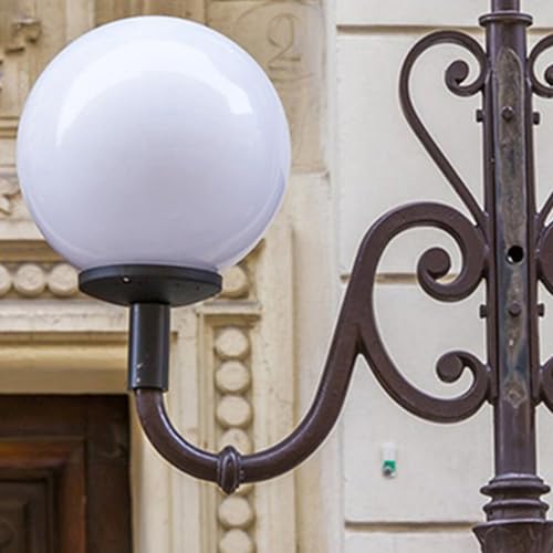 EXCEART 3 peças de globo de poste de lâmpada de acrílico com pescoço rosqueado branco abajur de plás