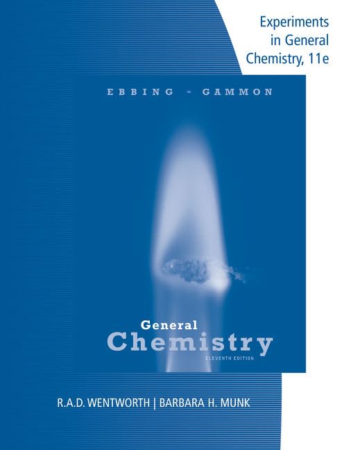 Lab Manual Experiments in General Chemistry Wentworth, Rupert, Munk