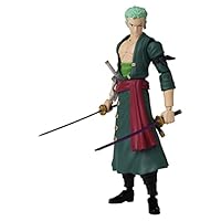 BANDAI – Anime Heroes – One Piece – Roronoa Zoro – Figura manga Anime heroes da 17 cm – Licenza ufficiale One Piece – Figura snodata di Zoro – Giocattolo per bambini dai 4 anni in su – 36932