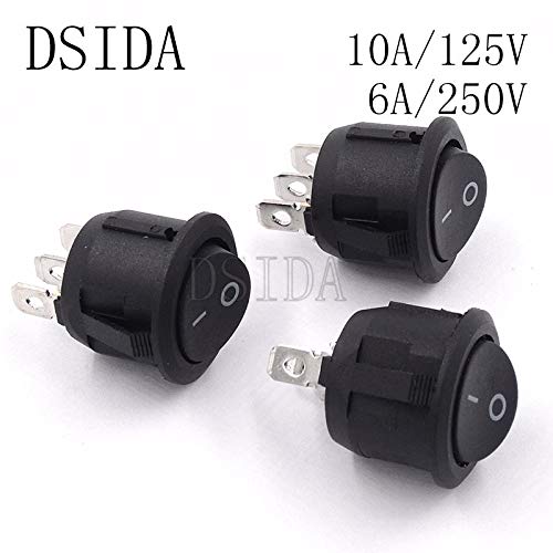 10PCS 23MM Diameter Big Round Boat Rocker Switches ON/Off 3Pin Rocker