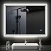 PESENXAN LED Badspiegel mit Beleuchtung – Badezimmerspiegel mit 3 Lichtfarben, Dimmbar, Anti-Beschlag, Touch/Wandschalter, Wandspiegel mit Beleuchtung für horizontale/vertikale 80x60cm