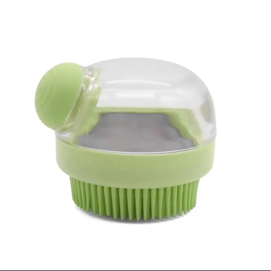 Self-Cleaning Slicker Pet Brush for Dogs and Cats, Grooming Tool for Shedding and Fur Removal, Green