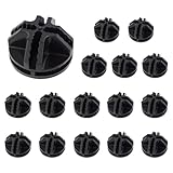 16 Pieces Cube Connectors Plastic Storage Cubes Connectors Wire Cube Connector Plastic Organizer for Closet Grid Modular Shelving Connector DIY Shelves Accessories Cubes Storage Unit for Mesh (Black)