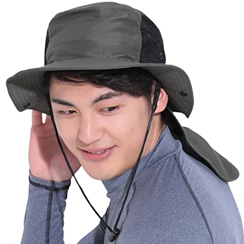 [FELLOW] フェロー ビーチハット メンズ レディース 全33色 サーフハット サファリハット 帽子 海 アウトドア フリーサイズ 紫外線カット カーキ L 59cm