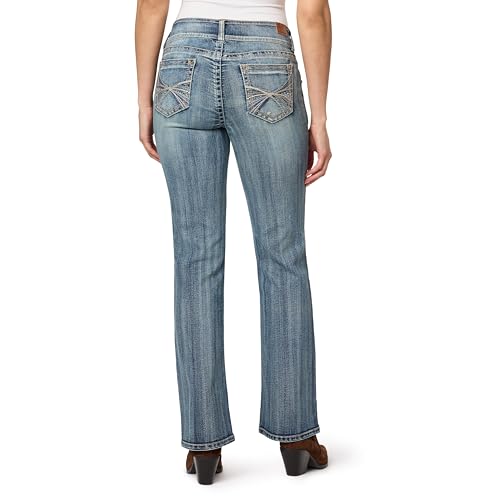 Image of WallFlower Luscious Curvy Bootcut Jeans for Women, Mid-Rise Insta Stretch Denim, Size-Inclusive Juniors Jeans