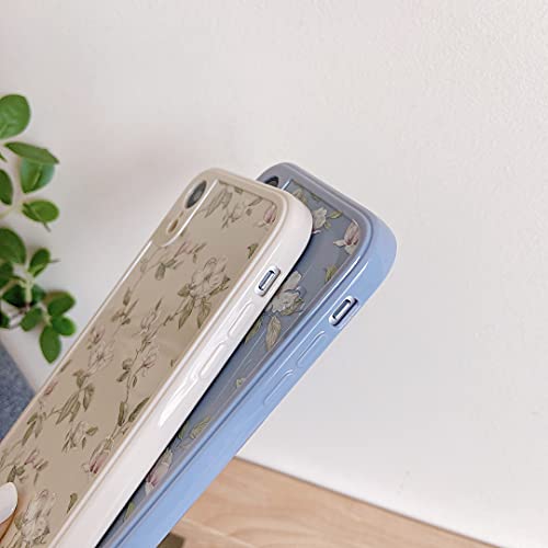 Ztofera Compatible With Iphone Xr Case For Girls Women, Floral Flower Pattern Design Silicone Case, Slim Shockproof Tpu Protective Bumper Case Cover For Iphone Xr, Beige #TOP1
