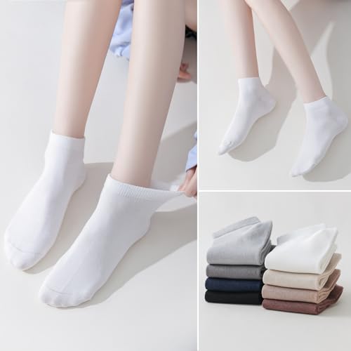 Image of EPEIUS Women's Bamboo Ankle Socks - Seamless Toe, Low Cut, No Show, Lightweight 3 /6 Pack