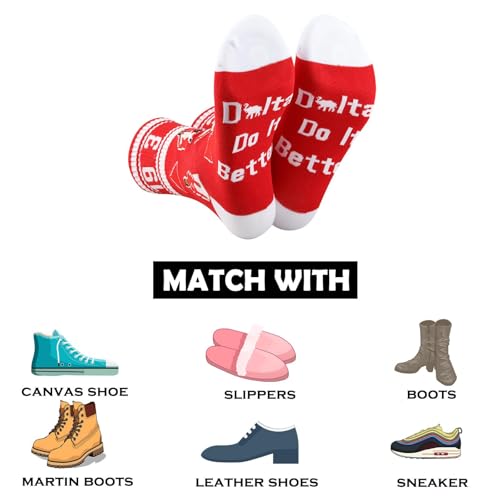 LEVLO 1 Pair 13 Sisters Sorority Travel Socks Cowgirl Elephant Athletic Running Red Socks Sorority Sister Birthday Gift4