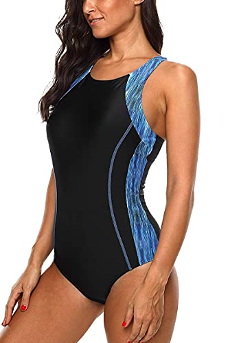 Image of CharmLeaks One Piece Swimsuits Athletic Racerback Bathing Suits Racing Swimwear